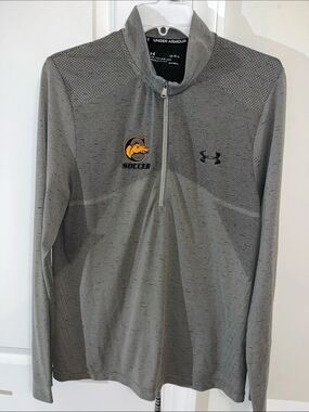 UA under Armour Heatgear Campbell Fighting Camels Soccer LS work out shirt L